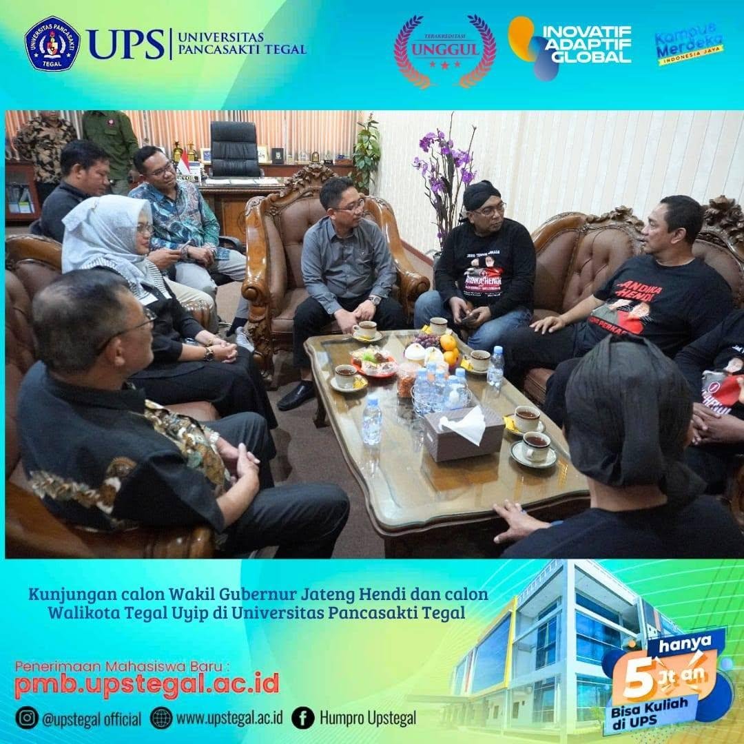 Calon Wakil Gubernur Jawa Tengah Hendrar Prihadi dan Calon Walikota Tegal H Edi Suripno SH MH Sambangi Universitas Pancasakti Tegal 3 Hendrar Prihadi