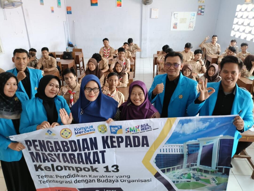 Mahasiswa Pascasarjana Unpam Menggelar Kegiatan PKM dengan tema : “Pendidikan Karakter yang Terintegrasi dengan Budaya Organisasi”, di SMK Yapia Parung Bogor. 3 Unpam